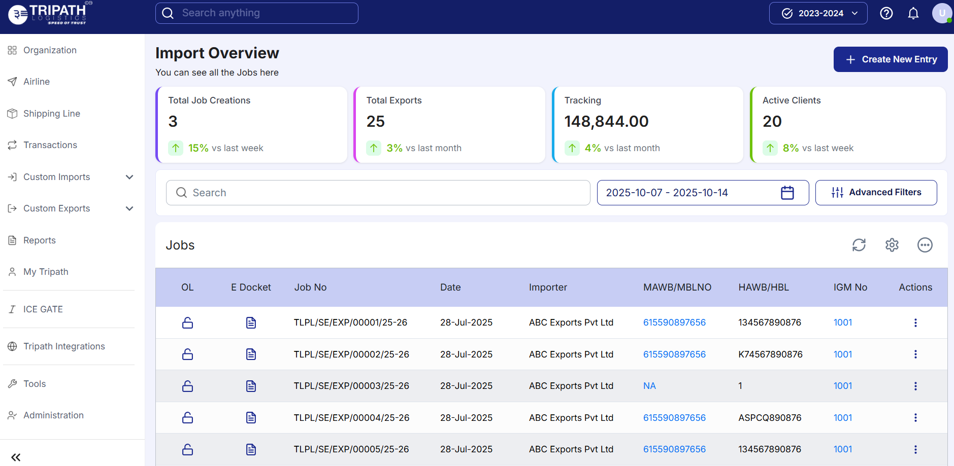 Real-Time Tracking Dashboard