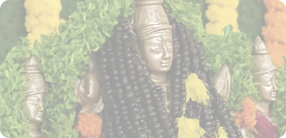 Temple statue and spiritual event visuals