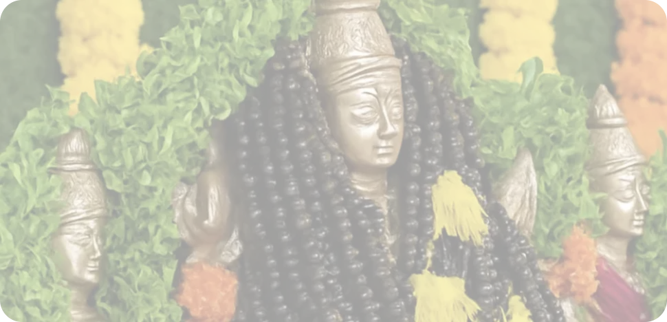 Temple statue and spiritual event visuals